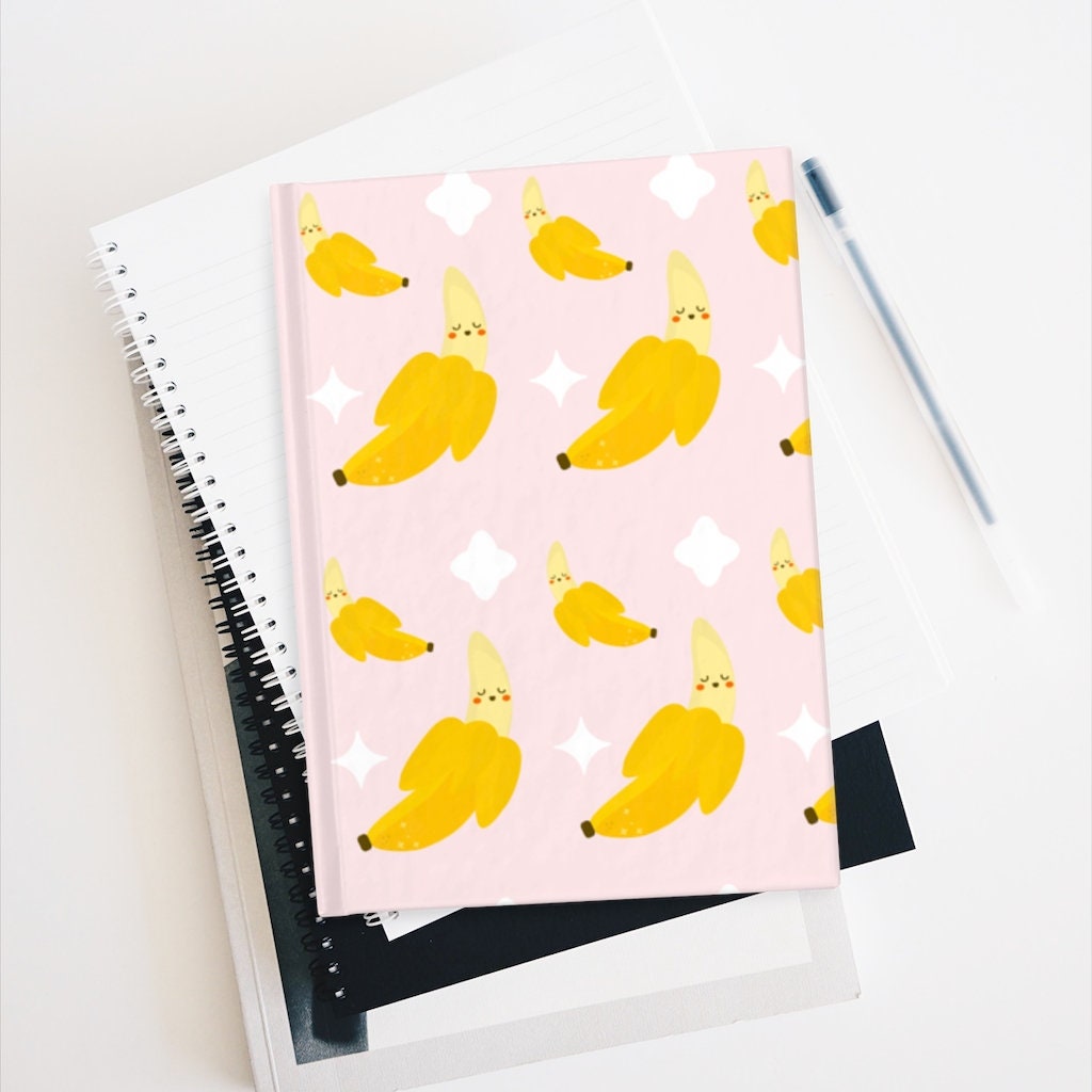 Banana Journal, Blank Journal, Sketch Journal, Blank Notebook, Blank Pages, Kawaii Stationery, Kawaii Gift, Work from Home, Remote Learning