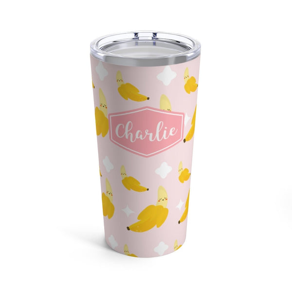 Banana Stainless Tumbler, 20oz, Stainless Steel, Modern Tumbler, Kawaii Tumbler,  Nurse Gift, Teacher Gift, Kawaii Banana, Kawaii Gifts