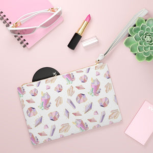 Clutch Bag, Vegan Leather, Vegan Leather Clutch, Gem Print, Gem Vegan Leather Bag, Accessories, Gem Print Accessory, Boho Clutch