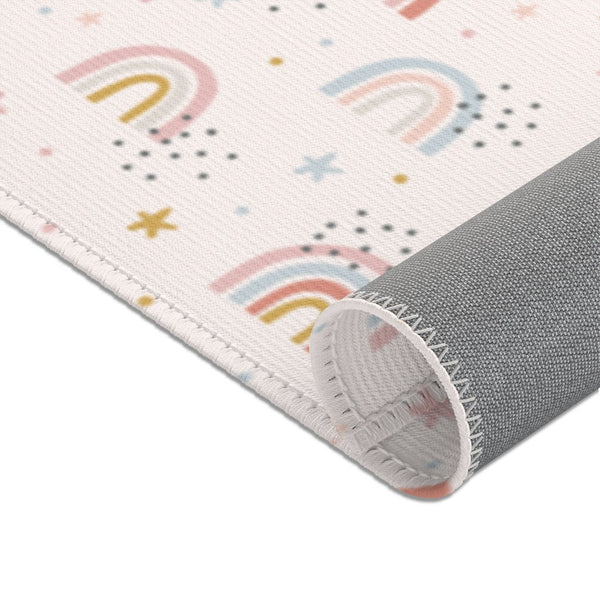 Scandinavian Rainbow Area Rugs, Rainbow Rug, Rainbow Print Area Rug, Nursery Rug, Kid's Rug, Scandi Rainbow Rug, Boho Rainbow Print Rug