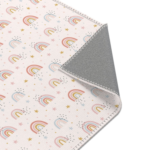 Scandinavian Rainbow Area Rugs, Rainbow Rug, Rainbow Print Area Rug, Nursery Rug, Kid's Rug, Scandi Rainbow Rug, Boho Rainbow Print Rug