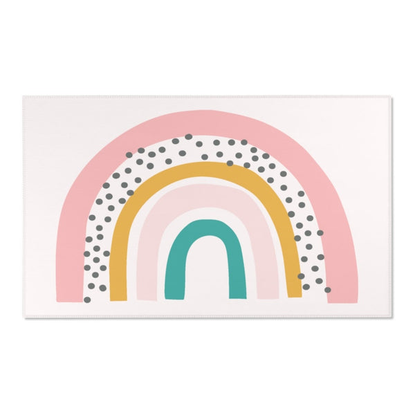 Scandinavian Rainbow Area Rugs, Rainbow Rug, Rainbow Print Area Rug, Nursery Rug, Kid's Rug, Scandi Rainbow Rug, Boho Rainbow Print Rug