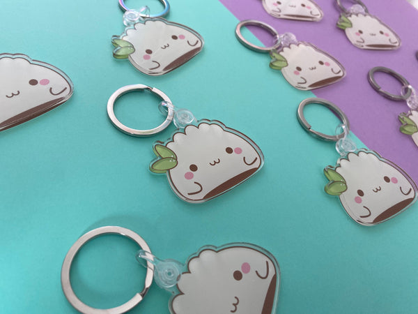 Dumpling Keychain, Acrylic Keychain, Kawaii Gift, Kawaii Keychain, Wonton Keychain, Dumpling, Kawaii Wonton, Kawaii Food