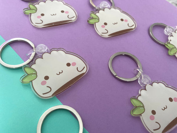 Dumpling Keychain, Acrylic Keychain, Kawaii Gift, Kawaii Keychain, Wonton Keychain, Dumpling, Kawaii Wonton, Kawaii Food