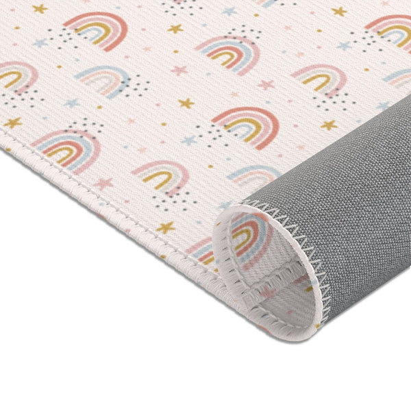 Scandinavian Rainbow Area Rugs, Rainbow Rug, Rainbow Print Area Rug, Nursery Rug, Kid's Rug, Scandi Rainbow Rug, Boho Rainbow Print Rug