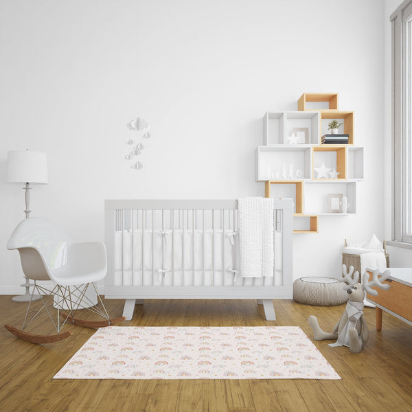 Scandinavian Rainbow Area Rugs, Rainbow Rug, Rainbow Print Area Rug, Nursery Rug, Kid's Rug, Scandi Rainbow Rug, Boho Rainbow Print Rug