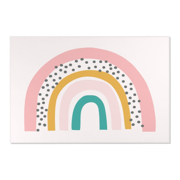 Scandinavian Rainbow Area Rugs, Rainbow Rug, Rainbow Print Area Rug, Nursery Rug, Kid's Rug, Scandi Rainbow Rug, Boho Rainbow Print Rug