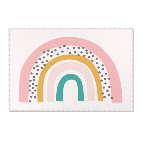 Scandinavian Rainbow Area Rugs, Rainbow Rug, Rainbow Print Area Rug, Nursery Rug, Kid's Rug, Scandi Rainbow Rug, Boho Rainbow Print Rug