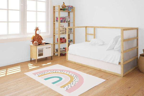 Scandinavian Rainbow Area Rugs, Rainbow Rug, Rainbow Print Area Rug, Nursery Rug, Kid's Rug, Scandi Rainbow Rug, Boho Rainbow Print Rug