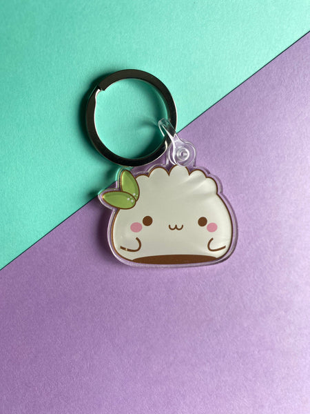 Dumpling Keychain, Acrylic Keychain, Kawaii Gift, Kawaii Keychain, Wonton Keychain, Dumpling, Kawaii Wonton, Kawaii Food