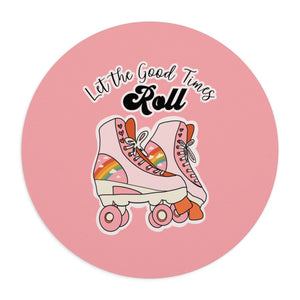 Let the Good Times Roll Mousepad, Roller Skates Mousepad, Office, Desk, Girl Boss, Work From Home, WFH, Remote Learning