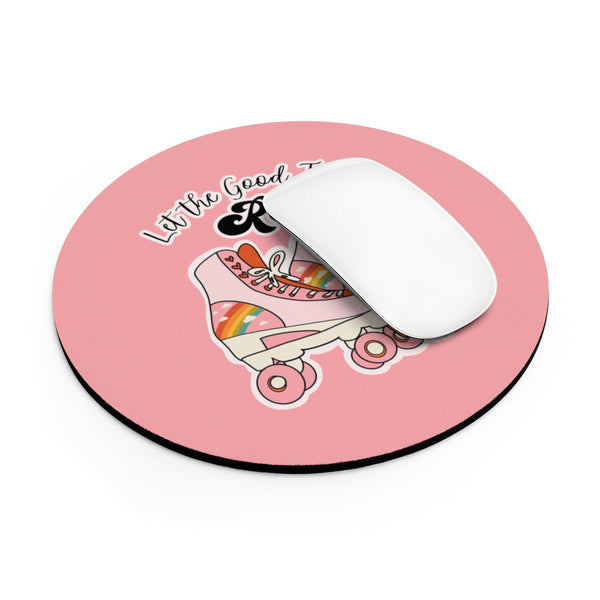 Let the Good Times Roll Mousepad, Roller Skates Mousepad, Office, Desk, Girl Boss, Work From Home, WFH, Remote Learning