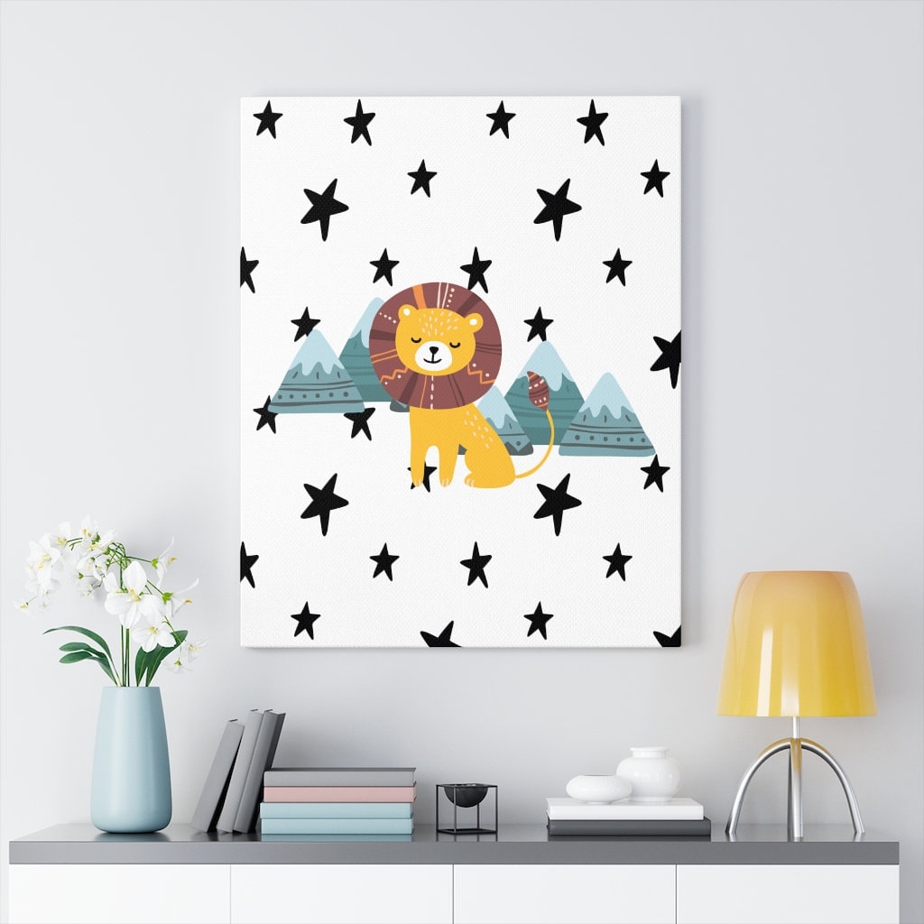 Lion Landscape Canvas Gallery Wraps