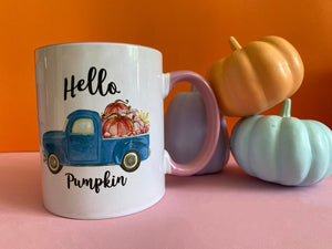Halloween Mug, Halloween Mug Ceramic, Halloween Cup, Fall Mug, Fall Cup, Hello Pumpkin, Hello Pumpkin Mug, It's Fall Ya'll, Ceramic Mug