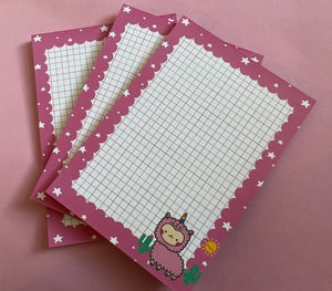 Kawaii Unicorn Notepad, 5x7, Notepad, Notes, Stationery, Kawaii Notepad, Kawaii Gift, Unicorn Lover, Unicorn Gift, Notepad