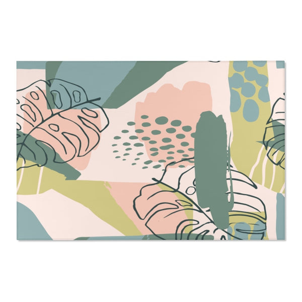 Floral Area Rugs, Tropical Floral Area Rug, Tropical Print Nursery, Nursery Area Rug, Nursery Rug, Floral Print Rug, Modern Nursery Decor