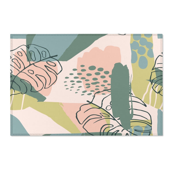 Floral Area Rugs, Tropical Floral Area Rug, Tropical Print Nursery, Nursery Area Rug, Nursery Rug, Floral Print Rug, Modern Nursery Decor
