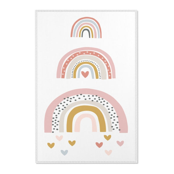 Scandinavian Rainbow Area Rugs, Rainbow Rug, Rainbow Print Area Rug, Nursery Rug, Kid's Rug, Scandi Rainbow Rug, Boho Rainbow Print Rug