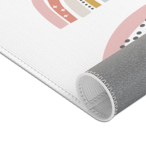 Scandinavian Rainbow Area Rugs, Rainbow Rug, Rainbow Print Area Rug, Nursery Rug, Kid's Rug, Scandi Rainbow Rug, Boho Rainbow Print Rug