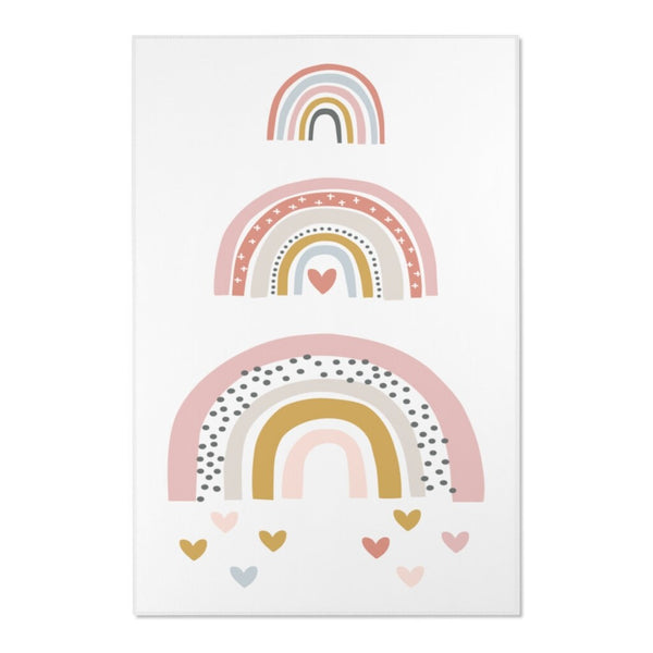 Scandinavian Rainbow Area Rugs, Rainbow Rug, Rainbow Print Area Rug, Nursery Rug, Kid's Rug, Scandi Rainbow Rug, Boho Rainbow Print Rug