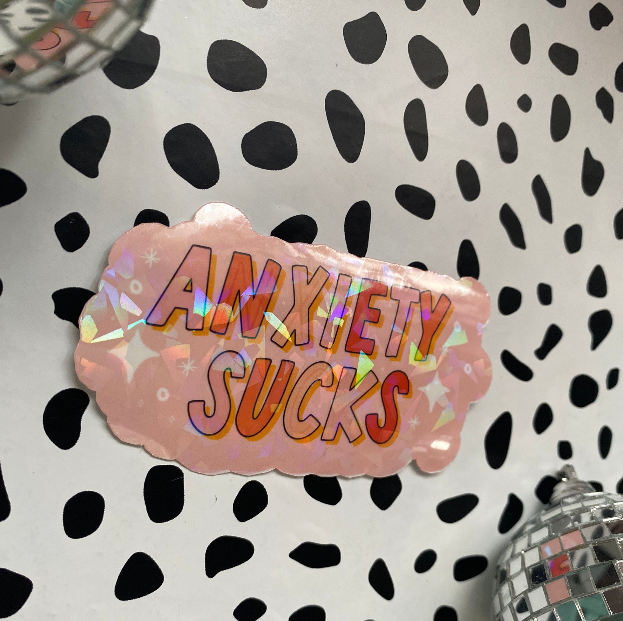 Anxiety Sucks, Sticker, Vinyl Sticker, Laptop Sticker, Water Bottle Sticker, Longboard Sticker, Trendy Sticker, Trendy, Anxious