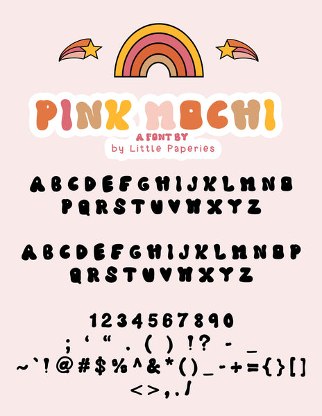 Font, Commercial Font, Trendy Font, Girly Font, Pink Mochi, Pink Mochi Font, Commercial Use Font, Personal Font, Crafting Font, Hand Drawn