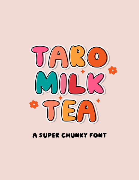 Font, Commercial Font, Trendy Font, Girly Font, Taro Milk Tea Font, Green Tea, Commercial Use Font, Personal Font, Crafting Font, Hand Drawn