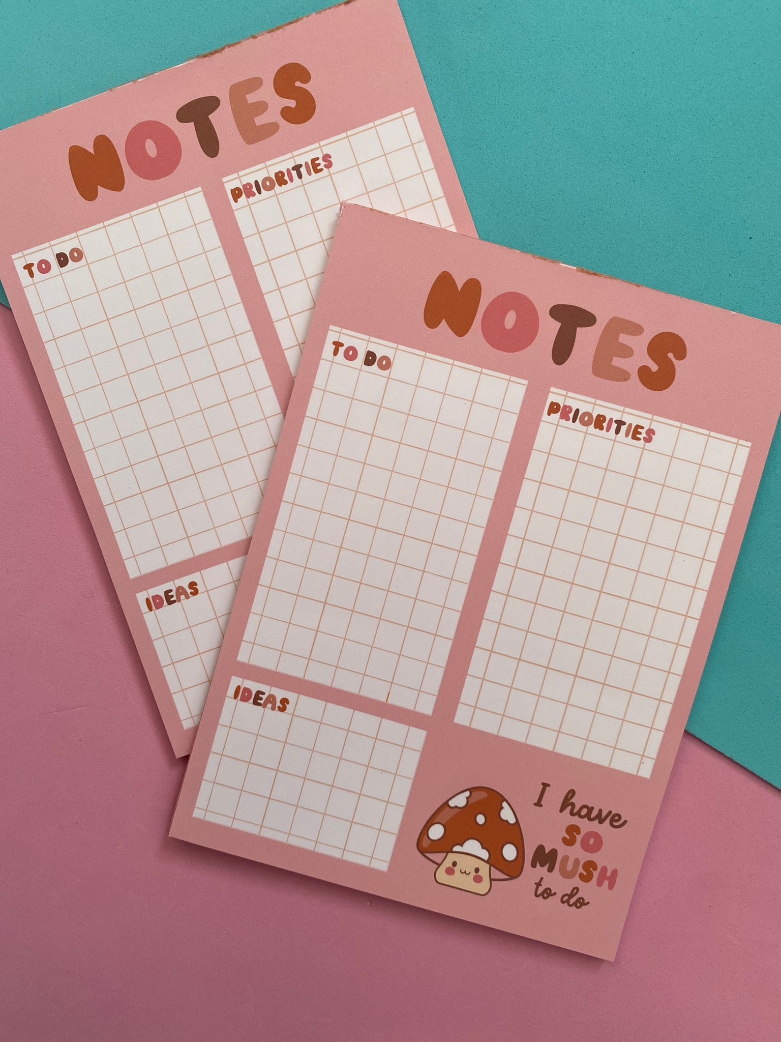 Mushroom Notes, Cute Notepad, 5x7, Memopad, Notes, Stationery, Kawaii Notepad, Self Love Gift, Stationery Lover, Gift, Notepad