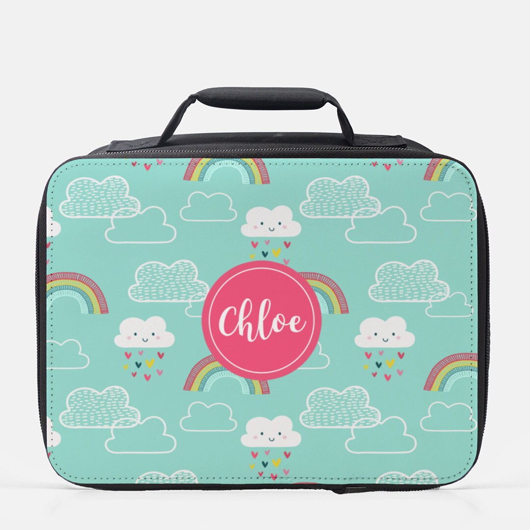 Cloud Lunch Box, Rainbow Lunch Bag, Back To School, Personalized Cloud Lunch Box, School Lunch Box, Lunch Tote, Custom Lunchbox