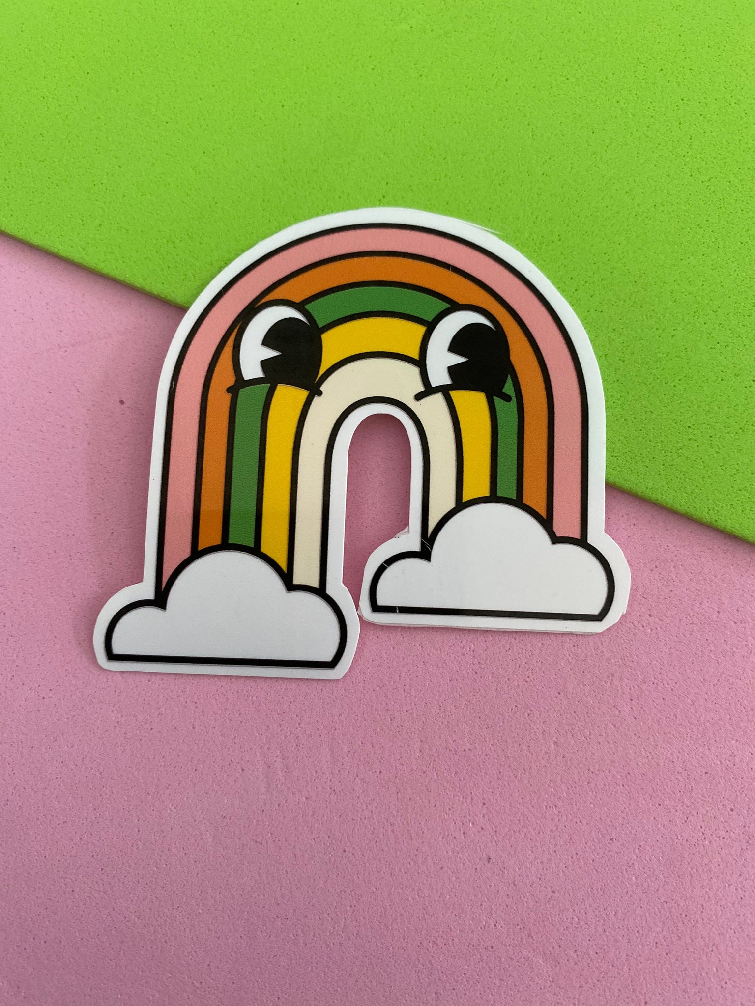 Trendy Sticker, Kawaii,  Vinyl Sticker, Handmade Sticker, Stickers, Rainbow, Waterproof Sticker, Die Cuts