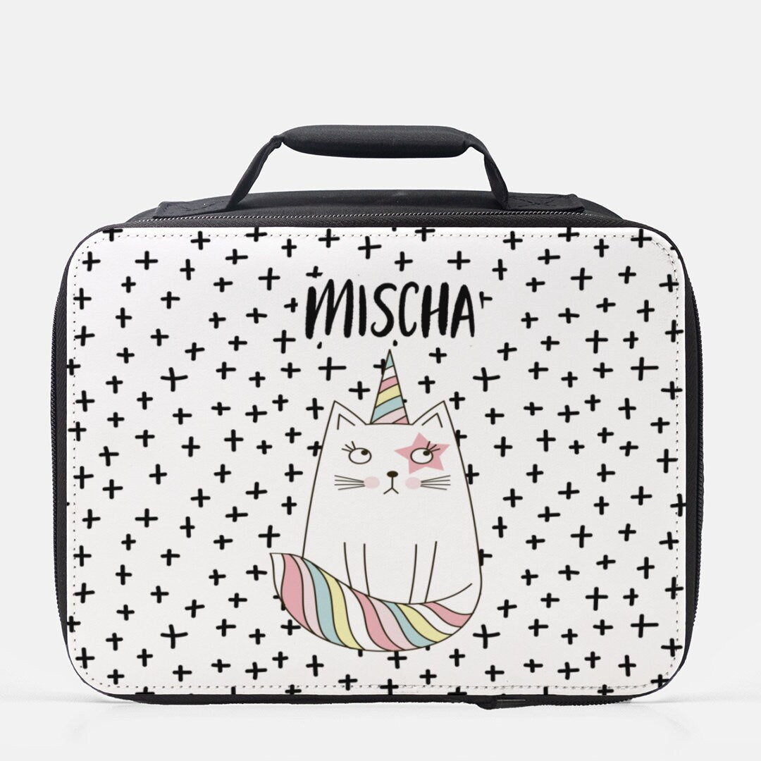 Cat Unicorn Lunch Box, Unicorn Lunch Bag, Back To School, Personalized Cat Unicorn Lunch Box, School Lunch Box, Lunch Tote