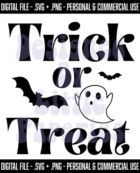 Digital Download - Trick or Treat SVG, SVG, Halloween, Halloween Digital Download, Halloween Digital File, Fall SVG, Cricut Users, Cameo