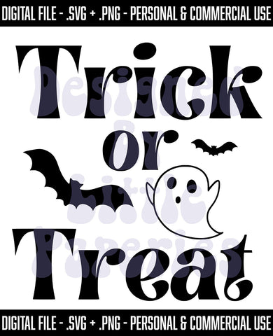 Digital Download - Trick or Treat SVG, SVG, Halloween, Halloween Digital Download, Halloween Digital File, Fall SVG, Cricut Users, Cameo