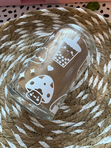 Libbey Iced Coffee Cup, Coffee Cup, Coffee Glass, Beer Glass Can, Kawaii Gift, Coffee Cup, Coffee Lover Gift, Aesthetic Glass Beer Can