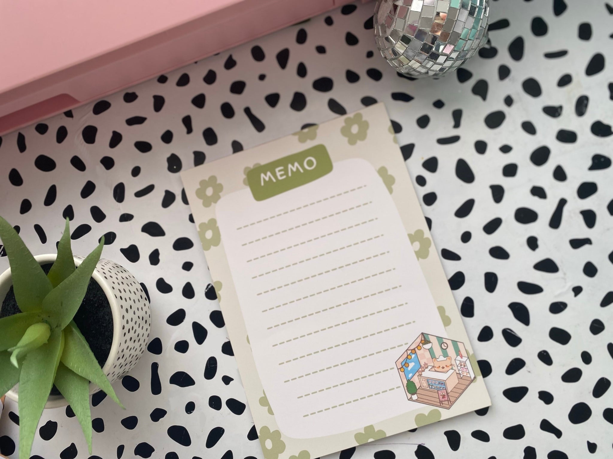 Kawaii, Cat, Positive Notepad, 5x7, Memopad, Notes, Stationery, Positivity Notepad, Self Love Gift, Stationery Lover, Gift, Notepad