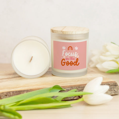 Focus On The Good Candle, Christmas Gift, Birthday Gift, Soy Candle, Positivity Candle, Self Love, Gift, Love Language, Happy Gift