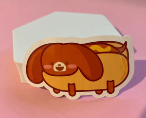 Hot Dog Sticker, Vinyl Sticker, Laptop Sticker, Water Bottle Sticker, Longboard Sticker, Trendy Sticker, Trend