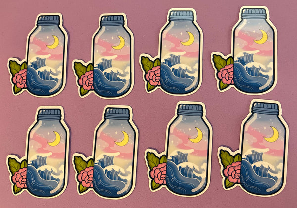 Galaxy Drink, Kawaii Drink, Vinyl Sticker, Handmade Sticker, Handmade Sticker, Kawaii Drink,  Kawaii Lover Gift, Waterproof Sticker