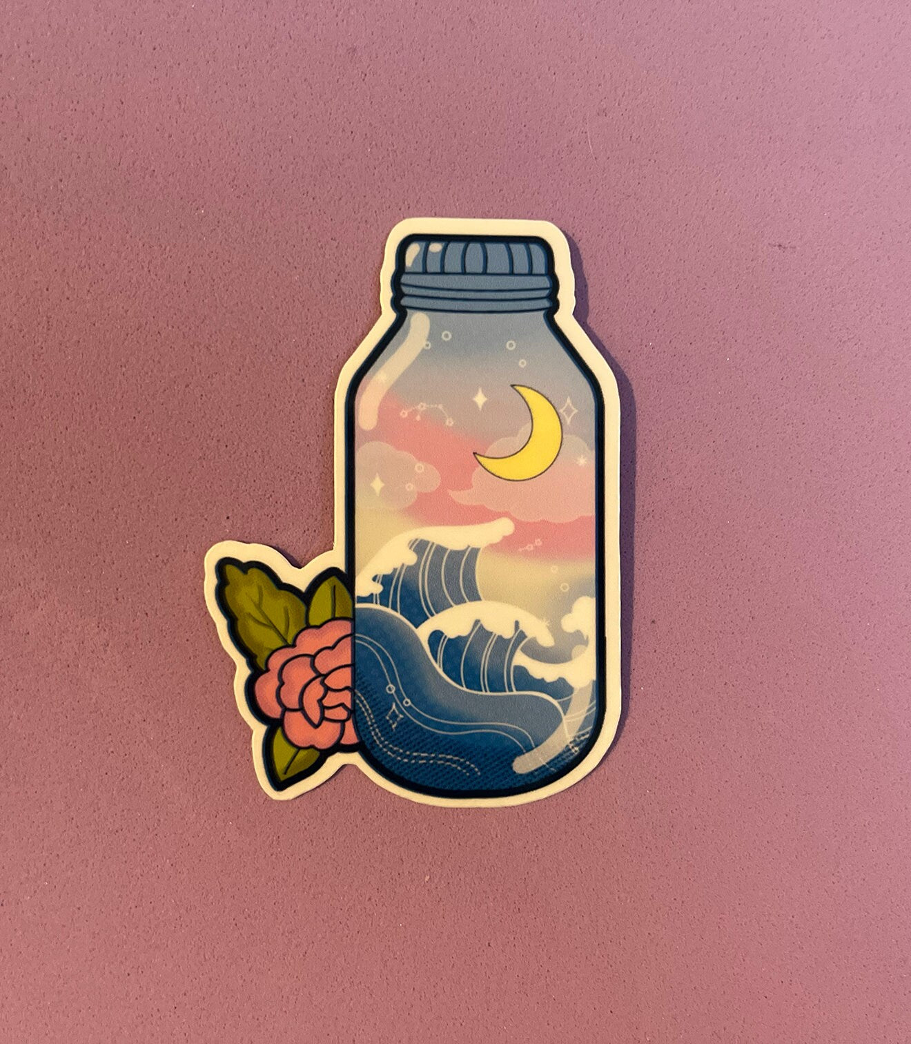 Galaxy Drink, Kawaii Drink, Vinyl Sticker, Handmade Sticker, Handmade Sticker, Kawaii Drink,  Kawaii Lover Gift, Waterproof Sticker